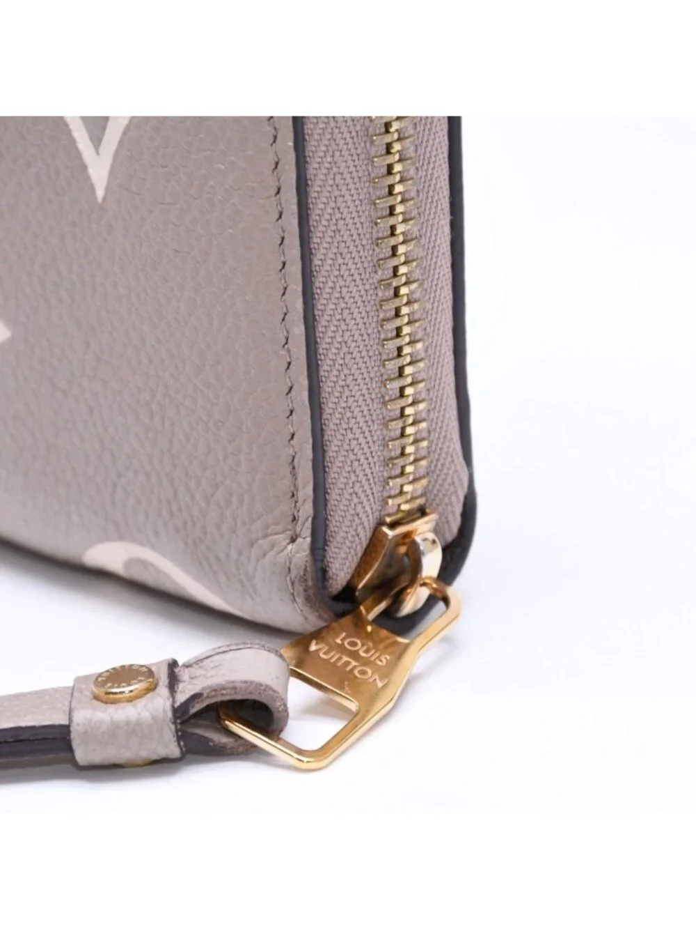 Louis Vuitton Monogram Empreinte Zippy Wallet Beige Ivory Gold
